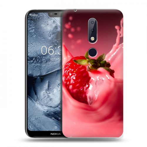 Дизайнерский пластиковый чехол для Nokia 6.1 Plus Клубника