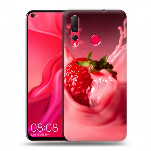 Дизайнерский пластиковый чехол для Huawei Nova 4 Клубника