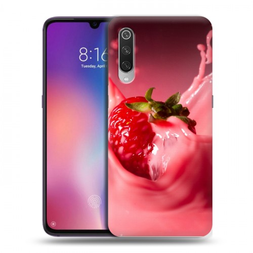 Дизайнерский силиконовый с усиленными углами чехол для Xiaomi Mi9 Клубника