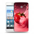 Дизайнерский пластиковый чехол для Huawei Ascend D2 Клубника