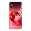 Дизайнерский силиконовый чехол для Xiaomi RedMi 9A Клубника