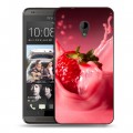 Дизайнерский пластиковый чехол для HTC Desire 700 Клубника