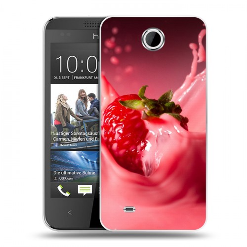 Дизайнерский пластиковый чехол для HTC Desire 300 Клубника