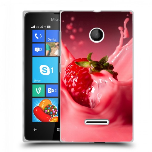 Дизайнерский пластиковый чехол для Microsoft Lumia 435 Клубника