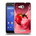 Дизайнерский пластиковый чехол для Sony Xperia E4g Клубника