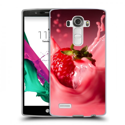 Дизайнерский пластиковый чехол для LG G4 Клубника