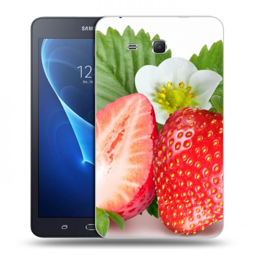 Дизайнерский силиконовый чехол для Samsung Galaxy Tab A 7 (2016) Клубника