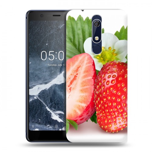 Дизайнерский пластиковый чехол для Nokia 5.1 Клубника