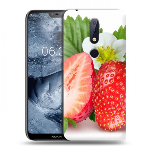 Дизайнерский пластиковый чехол для Nokia 6.1 Plus Клубника