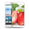 Дизайнерский пластиковый чехол для Huawei Ascend D2 Клубника