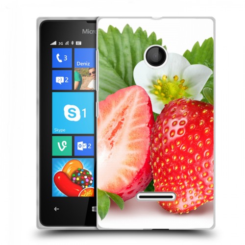 Дизайнерский пластиковый чехол для Microsoft Lumia 435 Клубника