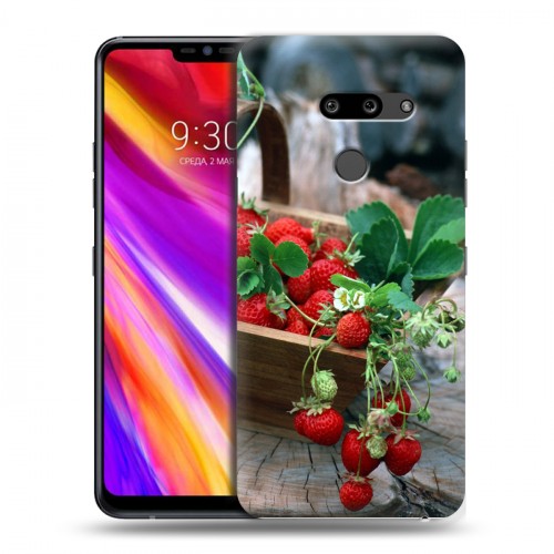 Дизайнерский пластиковый чехол для LG G8 ThinQ Клубника