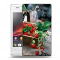 Дизайнерский пластиковый чехол для Sony Xperia E Клубника