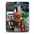 Дизайнерский пластиковый чехол для HTC Desire 700 Клубника