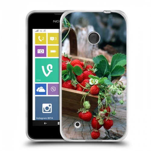 Дизайнерский пластиковый чехол для Nokia Lumia 530 Клубника