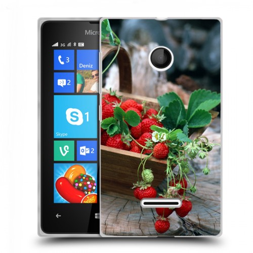 Дизайнерский пластиковый чехол для Microsoft Lumia 435 Клубника