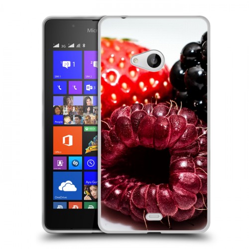 Дизайнерский пластиковый чехол для Microsoft Lumia 540 Клубника