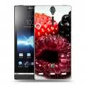 Дизайнерский пластиковый чехол для Sony Xperia S Клубника