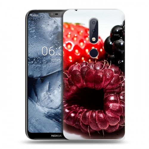 Дизайнерский силиконовый чехол для Nokia 6.1 Plus Клубника