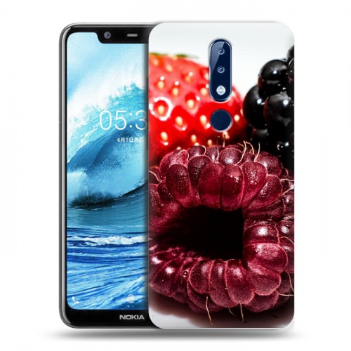 Дизайнерский пластиковый чехол для Nokia 5.1 Plus Клубника