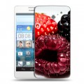 Дизайнерский пластиковый чехол для Huawei Ascend D2 Клубника