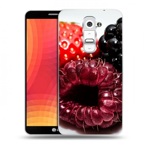 Дизайнерский пластиковый чехол для LG Optimus G2 Клубника