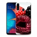 Дизайнерский пластиковый чехол для Samsung Galaxy A20s Клубника