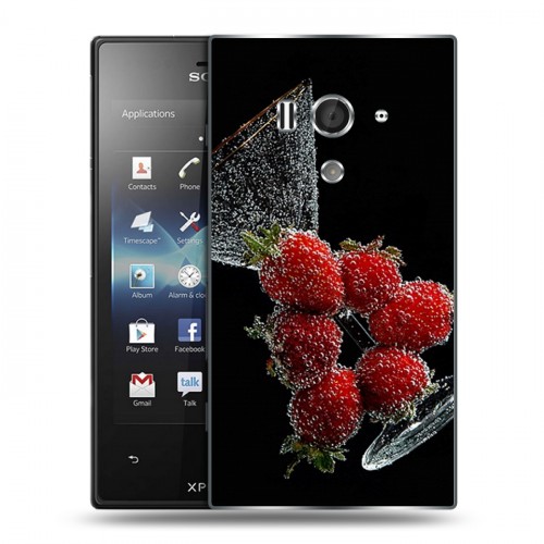 Дизайнерский пластиковый чехол для Sony Xperia acro S Клубника