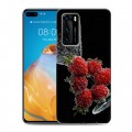 Дизайнерский пластиковый чехол для Huawei P40 Клубника