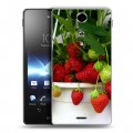 Дизайнерский пластиковый чехол для Sony Xperia TX Клубника