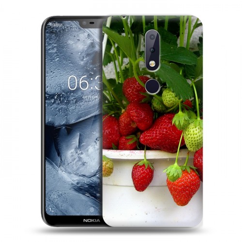 Дизайнерский пластиковый чехол для Nokia 6.1 Plus Клубника