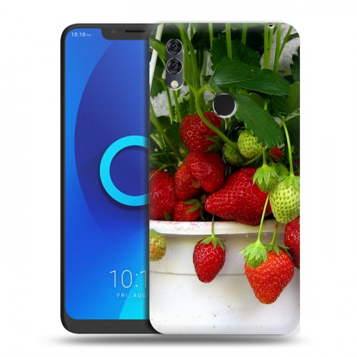 Дизайнерский силиконовый чехол для Alcatel 5V Клубника