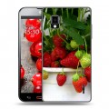 Дизайнерский пластиковый чехол для LG Optimus G Клубника