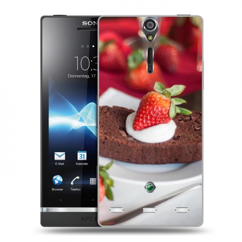 Дизайнерский пластиковый чехол для Sony Xperia S Клубника