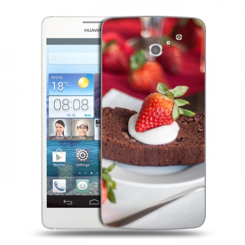 Дизайнерский пластиковый чехол для Huawei Ascend D2 Клубника