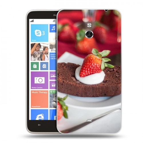 Дизайнерский пластиковый чехол для Nokia Lumia 1320 Клубника