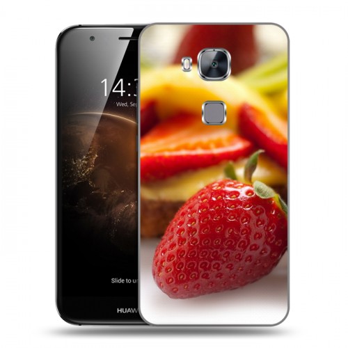 Дизайнерский силиконовый чехол для Huawei G8 Клубника