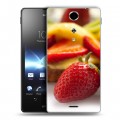 Дизайнерский пластиковый чехол для Sony Xperia TX Клубника