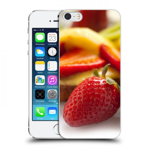 Дизайнерский пластиковый чехол для Iphone 5s Клубника