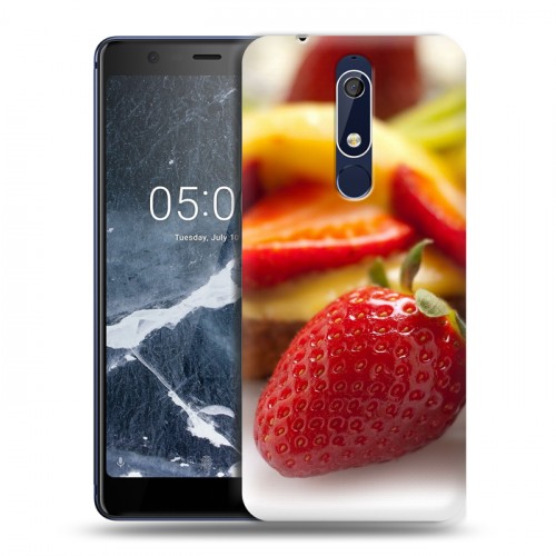 Дизайнерский пластиковый чехол для Nokia 5.1 Клубника