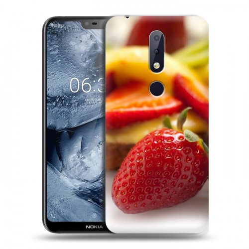 Дизайнерский силиконовый чехол для Nokia 6.1 Plus Клубника