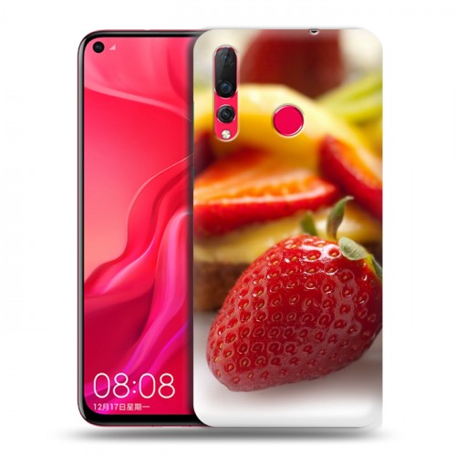 Дизайнерский пластиковый чехол для Huawei Nova 4 Клубника