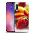 Дизайнерский силиконовый с усиленными углами чехол для Xiaomi Mi9 Клубника