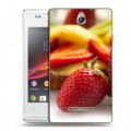 Дизайнерский пластиковый чехол для Sony Xperia E Клубника