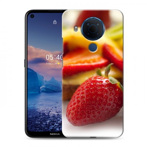 Дизайнерский силиконовый чехол для Nokia 5.4 Клубника