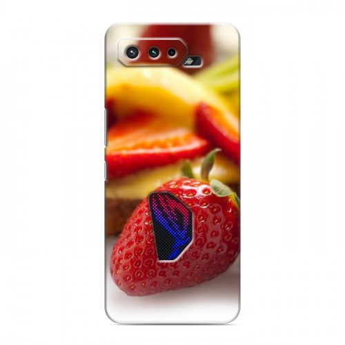 Дизайнерский силиконовый чехол для ASUS ROG Phone 5 Клубника