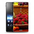 Дизайнерский пластиковый чехол для Sony Xperia TX Клубника