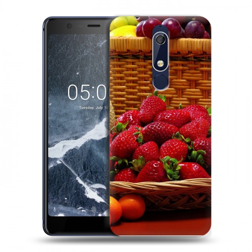 Дизайнерский пластиковый чехол для Nokia 5.1 Клубника