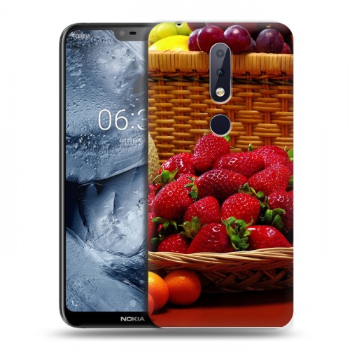 Дизайнерский пластиковый чехол для Nokia 6.1 Plus Клубника