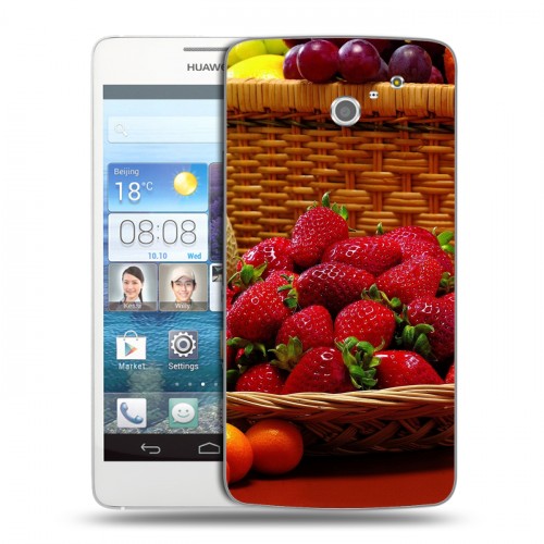 Дизайнерский пластиковый чехол для Huawei Ascend D2 Клубника